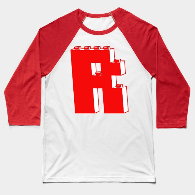 THE LETTER R Baseball T-Shirt by ChilleeW